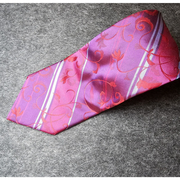 Ted Baker Repp Silk Tie Designer London Luxury USA Stripe 59" Classy Work - Picture 1 of 12